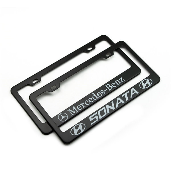 Standard stainless steel decoration license plate frame